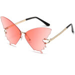 Butterfly shape retro sunglasses glasses eyewear shades vintage irregular unisex thin wire glasses sunglasses ...