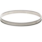 Cercle � tarte bord roul� 24 cm en inox - de buyer