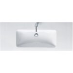 Duravit - me by starck - meuble - lavabo 123x49 cm, avec un trou pour robinet, blanc alpin 2336120000 ...