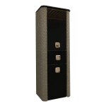Byca - collection madison - colonne � suspendre noir et gris 140 cm - 2 portes et 1 tiroir