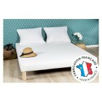 Sommier tapissier blanc 90x190cmfabrication francaise artisanalepieds offerthauteur avec pieds 27cm