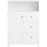 Sobuy - bzr107 - w meuble de rangement salle de bain, meuble demi - colonne, meuble bas, armoire toilettes ...