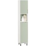 Sobuy - bzr137 - gr armoire de salle de bain, meuble de rangement mince, meuble colonne, placard avec ...
