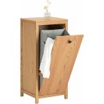 Sobuy - meuble  linge avec panier amovible et tiroir armoire de rangement pour salle de bain, buanderie ...