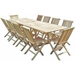 C&l jardin - salon de jardin en teck batan 10 chaises C&l jardin - salon de jardin en teck batan 10 chaises