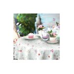 D - c - table - nappe ronde manhattan bella creme 150cm