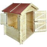 Cabane enfant exterieur 1. 1m2 - avec plancher - 146x112xh145cm - timbela m516