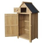 Le poisson qui jardine - cabane de jardin troite en pica avec toit en bitume - dimensions de 770x540x1370mm ...