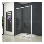Cabine de douche 100x90x190cm porte de douche + paroi latérale Cabine de douche 100x90x190cm porte de douche + paroi latérale