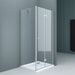 Doporro cabine de douche en angle 90x90x190 montage r�versible paroi de douche design ravenna27k en verre ...
