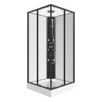 Cabine de douche d'angle hydromassante - l80 x l80 x h225 cm - kivora
