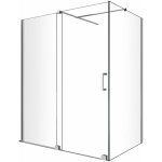 Cabine de douche d'angle avec panneau lat�ral fixe et porte frontale coulissante sans cadre h 200 en ...