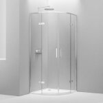 Bernstein - cabine de douche d'angle quart de cercle verre trempé 8mm, paroi de douche en coin 2 portes ... Bernstein - cabine de douche d'angle quart de cercle verre trempé 8mm, paroi de douche en coin 2 portes ...