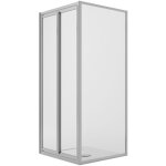 Idralite - cabine paroi de douche 3 cotées saloon volets pivotants verre transparent h 185 Idralite - cabine paroi de douche 3 cotées saloon volets pivotants verre transparent h 185