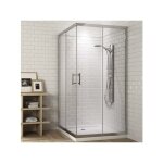 Ducha - cabine de douche carre - 2 panneaux fixes et 2 portes coulissantes 90x90 transparent