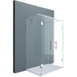 Doporro cabine de douche forme u pare douche design ravenna40 80x90x195cm montage r�versible verre transparent ...
