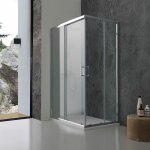 Kiamami valentina - paroi de douche giada 70x70 verre transparent 6 mm