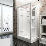 Jamais utilis ] - cabine de douche intgrale malta, 120 x 80 x 210 cm, cabine de douche complte schulte ...