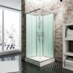 Cabine de douche intgrale 90 x 90 x 204 cm, carre avec portes coulissantes, verre 5 mm, cabine de douche ...
