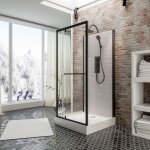 Jamais utilis ] - cabine de douche intgrale avec porte pivotante, verre 5 mm, cabine de douche complte ...
