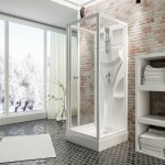Jamais utilis ] - cabine de douche intgrale, verre de scurit 5 mm, cabine de douche complte, blanc ...