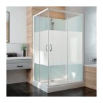 Cabine de douche izi glass2 leda carre - portes coulissantes - verre serigraphi - 80 x 80 cm