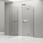 Bernstein - cabine de douche murale en u verre trempé 8mm, paroi de douche murale avec 2 portes battantes, ... Bernstein - cabine de douche murale en u verre trempé 8mm, paroi de douche murale avec 2 portes battantes, ...