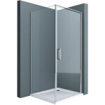 Doporro cabine de douche paroi de douche design ravenna36k 80x90x190cm montage r�versible en verre transparent ...