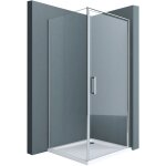 Doporro cabine de douche paroi de douche design ravenna36k 90x80x190cm montage rversible en verre transparent ...