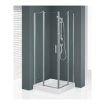 Alterna - cabine de douche portes pivotantes accs d'angle 80 cm domino