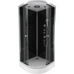Aurlane - cabine de douche raven round 1 / 4 de cercle 90x90x215cm