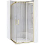 Cabine de douche rea city 90x90 gold brush + receveur savoy blanc 90x90
