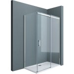 Doporro cabine de douche transparent 100x120 avec bac à douche paroi de douche avec porte coulissante ... Doporro cabine de douche transparent 100x120 avec bac à douche paroi de douche avec porte coulissante ...