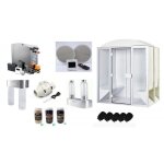 Desineo - cabine de hammam pro 6 places premium complte 190 x 190 x 225 cm en acrylique + porte et vitres ...
