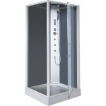 Ondee - zen - cabine de douche hydromassante niky - avec silicone - 90x90cm - blanc - en kit
