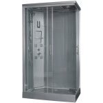 Ondee zen - cabine de douche hydromassante sery - porte coulissante - chrom - 120x80cm
