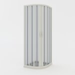 Idralite - cabine parois de douche 1 / 4 de cercle pliante en pvc rond rversible rductible h 185 mod. ...