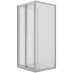 Idralite - cabine parois de douche 3 cotés saloon ouverture volets pivotants verre opaque Idralite - cabine parois de douche 3 cotés saloon ouverture volets pivotants verre opaque