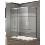 Cabine paroi de douche d'angle 2 + 2 allstone basic, sans profil inf�rieur, 5 couleurs de profil�s, 2 ...