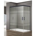 Cabine paroi de douche d'angle 2 + 2 allstone basic, sans profil infrieur, 5 couleurs de profils, 2 ...