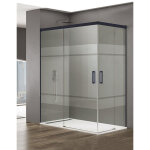 Cabine paroi de douche d'angle 2 + 2 allstone basic, sans profil inf�rieur, 5 couleurs de profil�s, 2 ...
