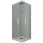Forte - cabine parois douche coulissante 90x90 blanc matt kolors