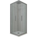 Forte - cabine parois douche coulissante 90x90 gris argent kolors Forte - cabine parois douche coulissante 90x90 gris argent kolors