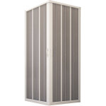 Cabine paroi de douche pliante en pvc blanc h 185 avec ouverture centrale mod. flex 80x80 cm