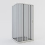 Idralite - cabine parois de douche pliante en pvc rductible rversible h 185 mod. aster avec ouverture ...