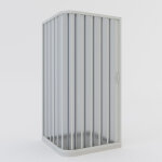 Idralite - cabine parois de douche pliante en pvc rductible rversible h 185 mod. aster avec ouverture ...