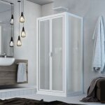 Forte - cabine parois de douche saloon 3 c�t�s 90x90x90 cm h 190 en acrylique mod. delta trio