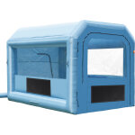 Cabine de peinture gonflable 4x3x2, 75 m, tente peinture gonflable automobile avec souffleurs puissants ...