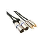 Cable. 2 x rca male vers 2 x xlr male. 1m pac150 ri1746