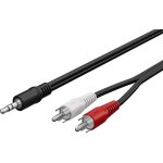 C�ble adaptateur audio aux, jack 3, 5 mm vers fiche rca st�r�o, connecteur jack 3, 5 mm (3 broches, st�r�o) ...